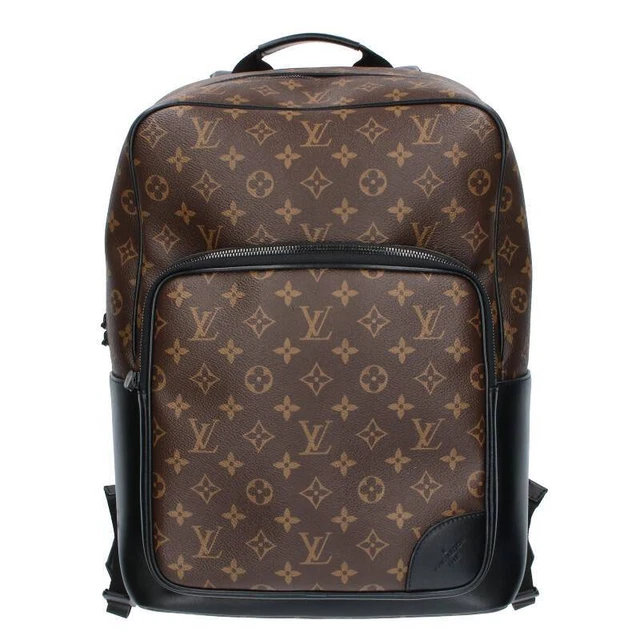 Louis Vuitton M45335 Dean Backpack Monogram Macassar Leather Brown Black 322032