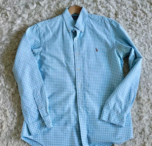 Ralph Lauren Gingham Check Twill Cotton Shirt - Custom Fit - Medium