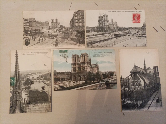 Lot 20 Cartes Postales Anciennes Notre-Dame De Paris – 1970 – CPA, Port Gratuit