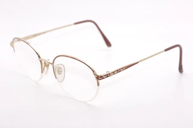 LAURA ASHLEY -JESSICA--53[]18-140 Sandstone HALF RIM Round Eyeglass Frames-JAPAN