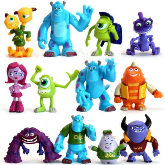 12Pcs Monsters University Mike Sully Monsters Inc Action Figure Kids Gifts Toy