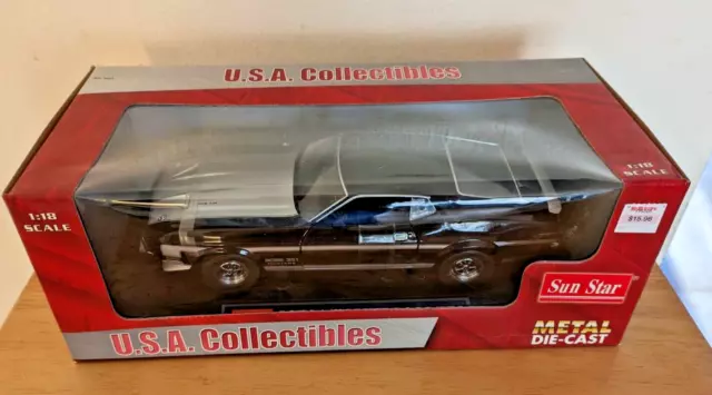 Sun Star 1971 Ford Mustang Mach 1 1 18 Scale Diecast Model Muscle Car 3602