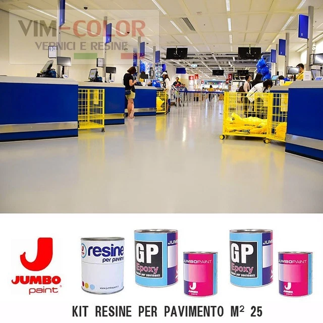 VERNICE EPOKIM SATINATO Resina Epossidica Per Pavimenti Interni A B Kg 5 Colori EUR 66,00 - IT