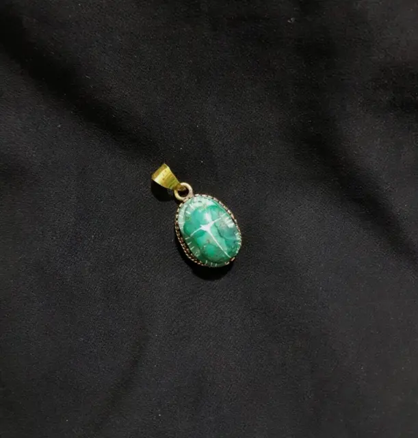 A Wonderful Ancient Egyptian Winged Scarab  Beetle Necklace