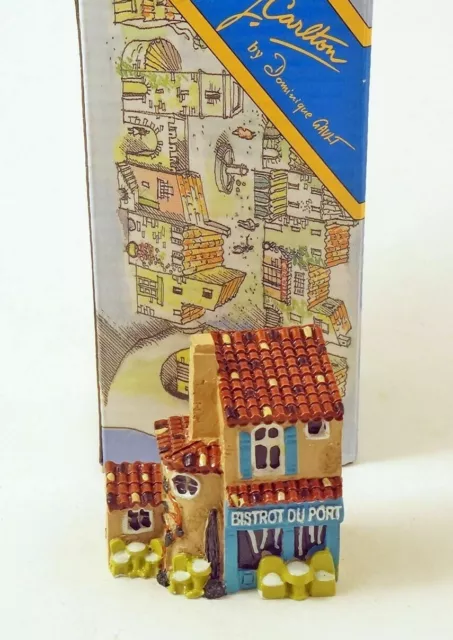 NIB J Carlton by Dominique Gault Miniature Provence Bistrot Du Port Building