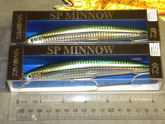 Daiwa Salt Pro SP Minnow Striper FLOATING Lure DSPM15F13 Laser Green Shiner Lot2