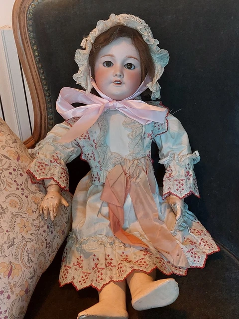 Poupée Ancienne Type JUMEAU Première époque SFBJ T10 – 60cm – Bon état (années 1900)