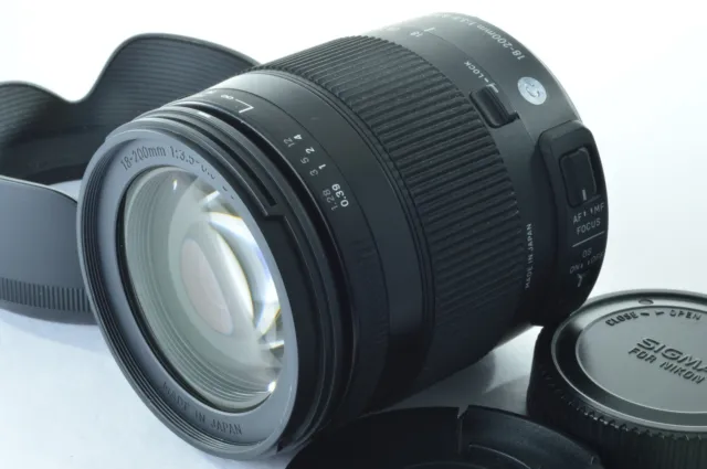 【Near Mint】Sigma 18-200mm F3.5-6.3 Contemporary DC Macro OS HSM Lens for Nikon
