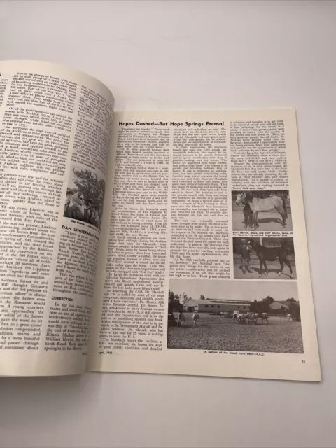The Arabian Horse News Magazine April 1961 - Cartwright D. Ranch Osolette 147 3