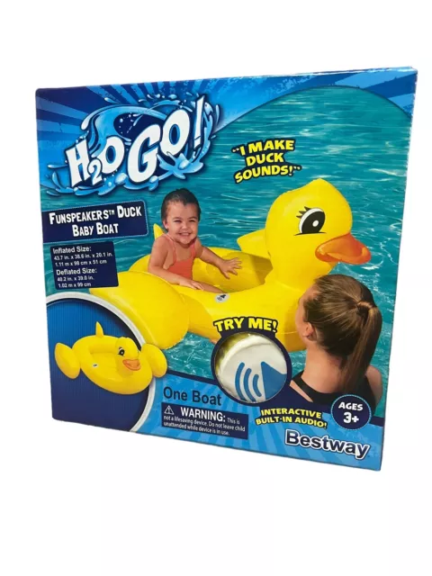 Bestway H2O Go! Funspeakers  Interactive Duck Baby Pool Floaty Boat New