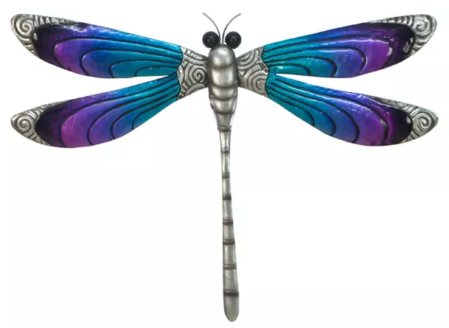 Dragonfly Blue Purple Metal Hanging Wall Art Sculpture Home Garden Décor *50 cm*