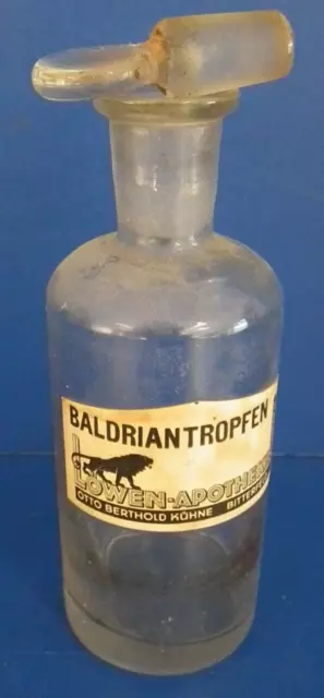 alte Apothekerflasche, Apothekergefäß Original Löwen Apotheke Bitterfeld Baldria 2