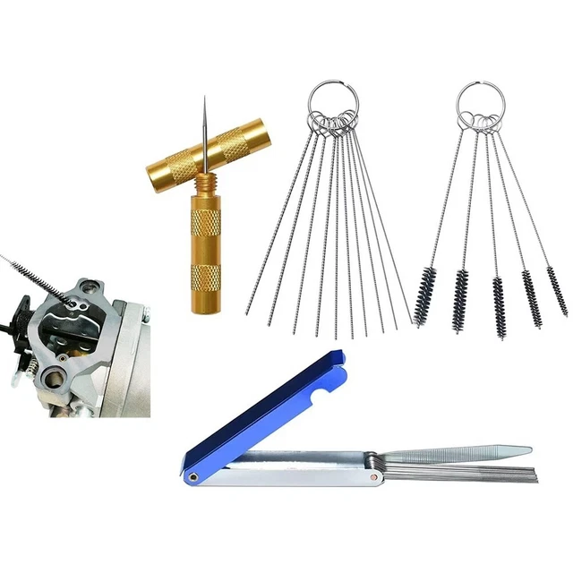 PROFESSIONAL TOOL KIT for Cleaning Carburetor Jets 13 Needles 15