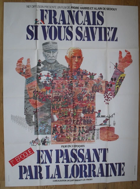 FRANCAIS SI VOUS SAVIEZ 1re epoque affiche cinema 160x120 cm originale '72