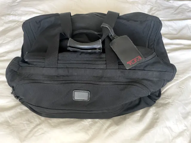 TUMI Alpha Duffle Carry-On Overnight Bag Black Ballistic Nylon 24"X11"X11"