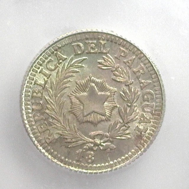 Paraguay 18Xx Silver 20C On Argentina 20C Icg Ms65 Km#27 Paraguay Pattern Die*