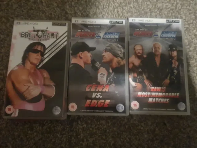WWE - Bret Hitman Hart /Cenarth Vs Edge/raw Bundle  (UMD, 2006) PSP