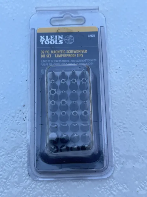 Klein Tools Model 32525, Tamperproof Tips, 32 Pc. Magnetic Screwdriver Bit Set