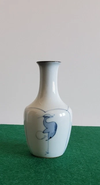 JAPANISCHE PORZELLAN VASE Handgemalte Kaninchen fein gearbeitet sehr ...