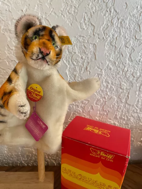 🔥 RARE Steiff Daniel Tiger Original Mohair Puppet - BOXED, TAGGED and complete!