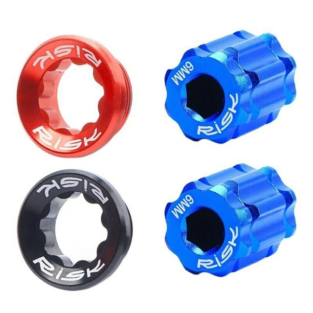 RISK Allongement Manivelle Kit Extension Pédales Vélo RISK - Prolongateurs D'essieu - Pour Pédales Standards - Lot De 2 Extensions Pédales Vélo
