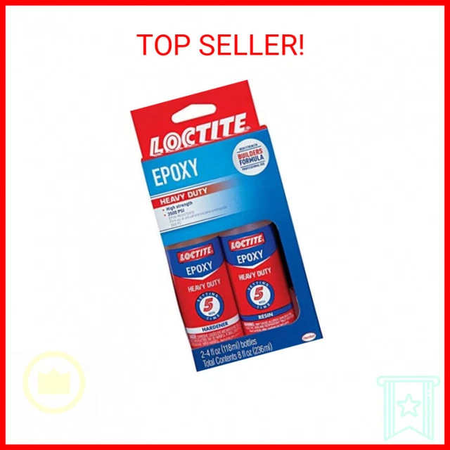 Loctite Epoxy Heavy Duty Pro (Hardener 4 fl oz/Resin 4 fl oz), Total Contents 8