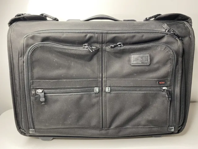 TUMI Alpha Black Nylon 2-Wheeled Garment Bag Carry-On Suitcase - 22037DH