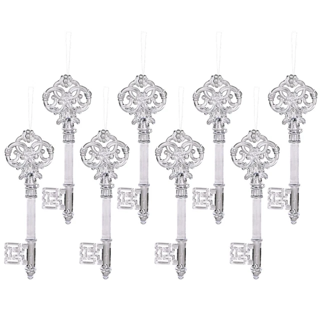 8 piezas Fiesta de Navidad Favores Llave de Navidad Colgante Decoración de Navidad Regalo