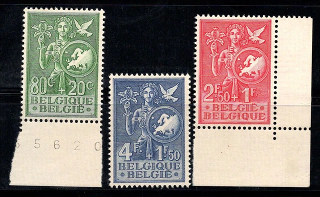 Belgique 1953 Mi. 976-978 Neuf ** 100% Europe, jeunesse, symboles