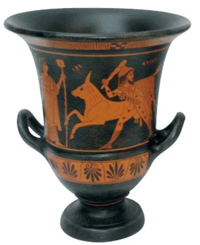 Ancient Greek Krater Vase Pottery Museum Replica Reproduction