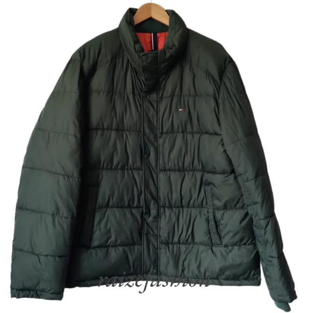 TOMMY HILFIGER Men's Green Puffer Zip Jacket XXL  READ!