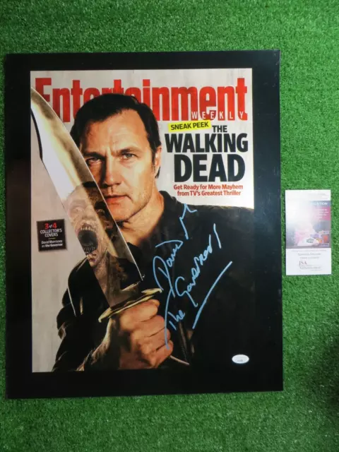 DAVID MORISSEY SIGNED The Walking Dead 16x20 PHOTO JSA COA