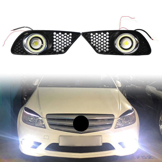 Couvercle Calandre Phare Antibrouillard Citroën C4 2004-2008 - Noir ABS - Protection Rayures