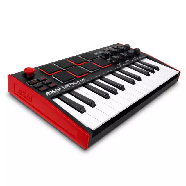 AKAI Professional MPK Mini MK3 25 Botones USB MIDI Teclado 8 Regulador rojo DEFECTO