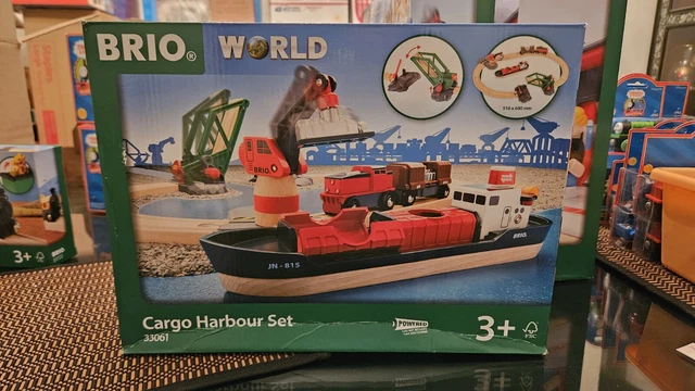 BRIO TRAIN 33061 Cargo Harbor Set NEW Works with Thomas BOX DAMAGED EUR ...