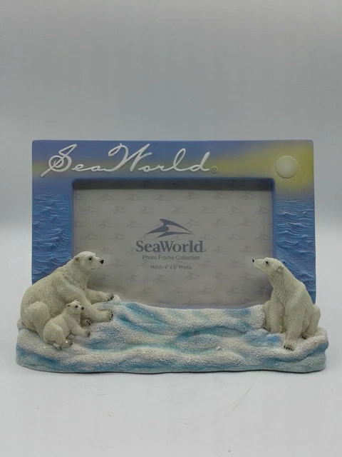 Sea World Picture Frame 3D Polar Bears 4x6 Photo