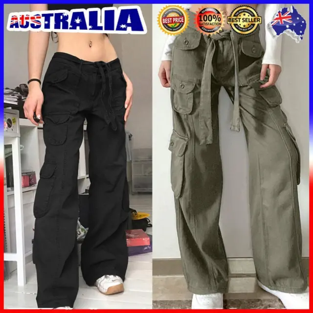 Cargo Jeans for Women Y2k Denim Pants Elastic High Waisted Wide Leg Baggy  Loose Fit Boyfriend Jeans Streetwear, H# Black, X-Small : :  Clothing, Shoes & Accessories