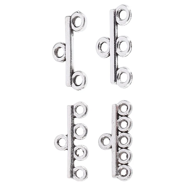 40 Pcs Legierung Armband Knopf Halskette Endverschluss Distanzverschluss