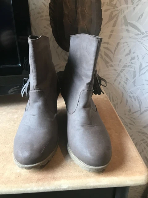 Bottines marron talons compensés femme pointure 38