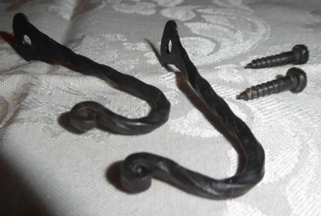Lot of 2 Hand Forged Coat Hooks 4
