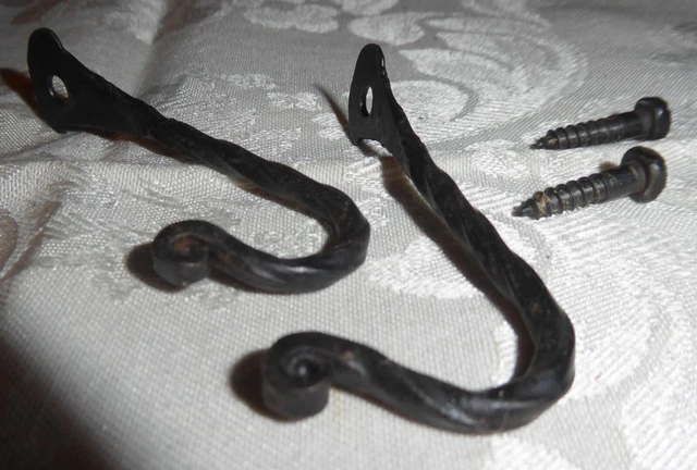 Lot of 2 Hand Forged Coat Hooks 4