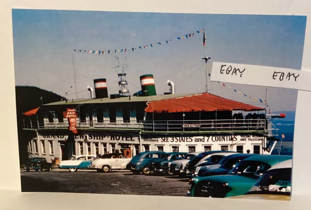 Early Ship Hotel Grand View Point Rare 1950’S Cars Lincoln Highway New Postcard