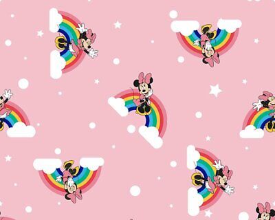 Disney Arcobaleno Minnie Mouse 100%Cotone Varie Disegni