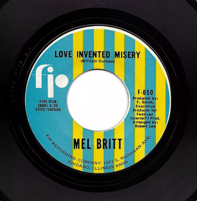 Northern Soul 45 - Mel Britt - She'll Come Running Back - FIP - reissue!