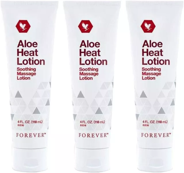 Forever Living Aloe Heat Lotion 3pc (3*118 ml) with Free Shipping Worldwide