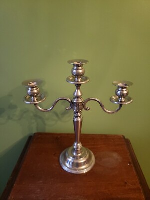 Argento 3 pezzi di metallo antler candle holder caratteristica principale ARREDAMENTO IDEA REGALO 