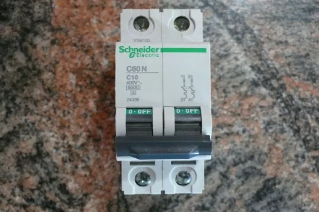 Disjoncteur Bipolaire 10 Amperes Schneider Electric 160 Merlin Gerin