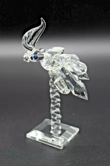 Crystal Cockatoo Parrot Figurine on Perch Hadrian Crystal
