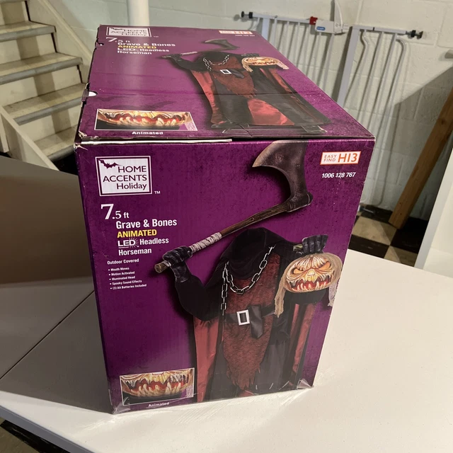 NEW 7.5 FT HEADLESS HORSEMAN Life Size ANIMATED LED Halloween Prop EUR