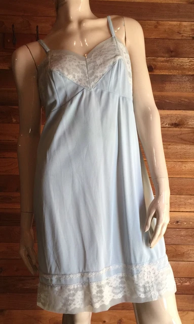 Vintage Blue Size 34 Full Slip    #15171